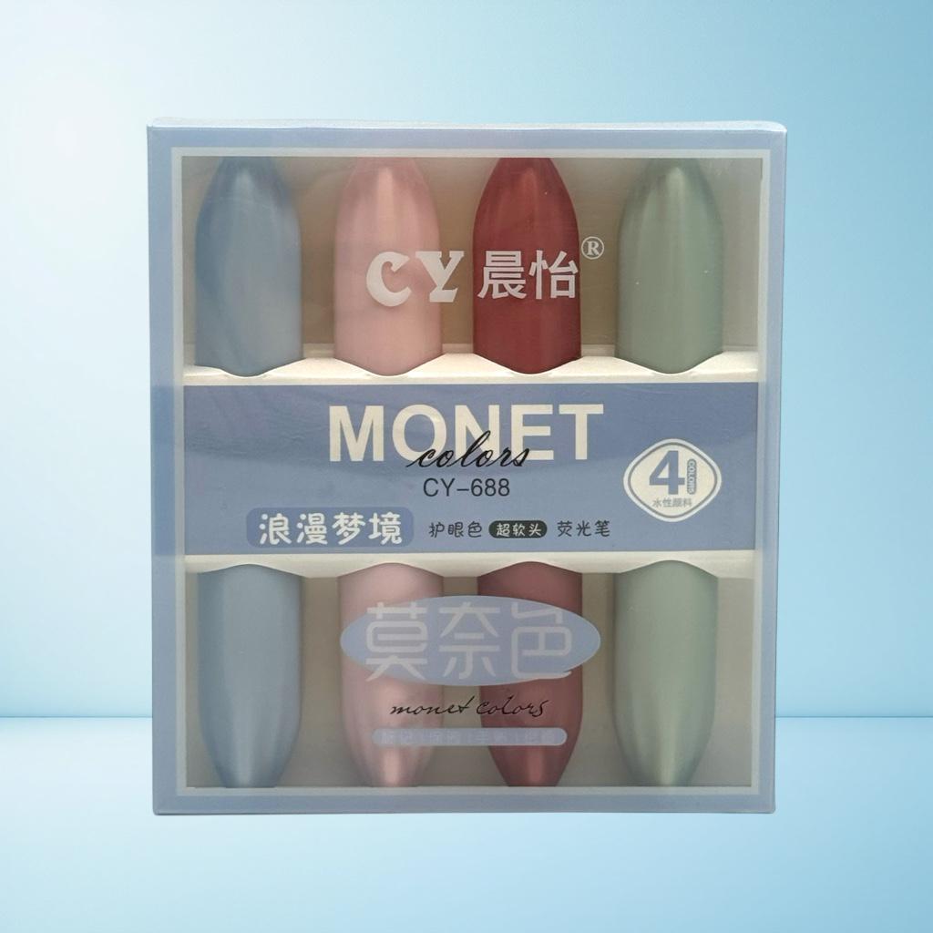 MONET CY-688 MASKARA MAVİ FOSFORLU KALEM 4'LÜ SET